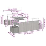 vidaXL Ensemble de salle à manger pour jardin 6 Pièces Beige  Crème