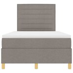 vidaXL Lit à ressorts avec matelas Taupe 120 x 190 cm tissu