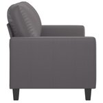 vidaXL Canapé à 2 places Gris 120 cm Similicuir