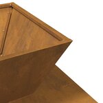 vidaXL Brasero 50 x 50 x 40 cm en acier corten