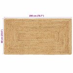 vidaXL Tapis Beige 60 x 200 cm Jute