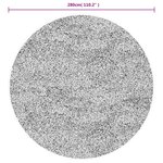 vidaXL Tapis shaggy PAMPLONA poils longs moderne noir Ø 280 cm