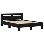 vidaXL Cadre de lit Chêne noir 160 x 200 cm Bois d'ingénierie