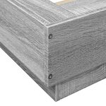 vidaXL Cadre de lit sans matelas sonoma gris 135x190 cm