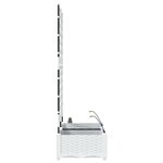 vidaXL Pots de jardin Blanc 80 x 40 x 126 cm Acier