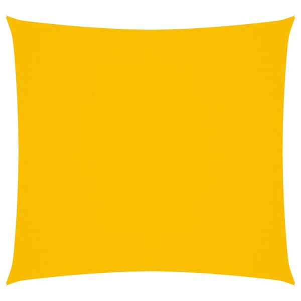 vidaXL Voile de parasol tissu oxford carré 5x5 m jaune