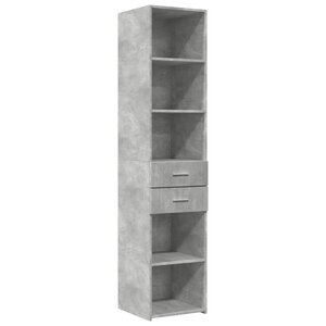 vidaXL Buffet haut gris béton 40x42 5x185 cm bois d'ingénierie