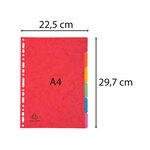 EXACOMPTA Intercalaires en carte lustrée 5/10e 400 grammes