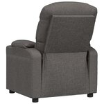 vidaXL Fauteuil inclinable électrique Gris foncé Tissu