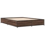 vidaXL Cadre de lit sans matelas chêne marron 150x200 cm