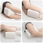 vidaXL Knee Pillow Blanc Polyester 26 x 21 5 x 15 cm