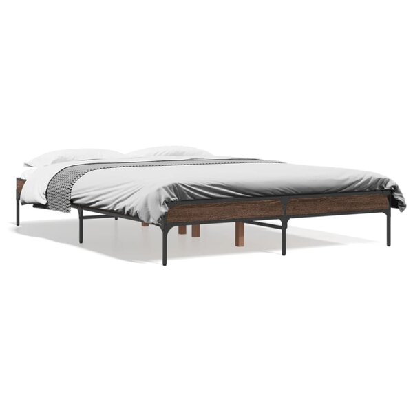 vidaXL Cadre de lit sans matelas chêne marron 140x190 cm