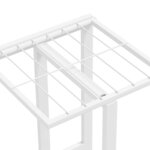 vidaXL Support pour plantes 5 niveaux 43x22x98 cm Blanc Métal