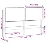 vidaXL Tête de lit capitonnée Blanc et gris clair 135 cm Pin massif