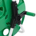 vidaXL Enrouleur de tuyau vert sur pied pour tuyau de 45 m 1/2" acier