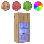 vidaXL Meuble TV mural Montage mural Chêne artisanal 40 5 x 30 x 90 cm