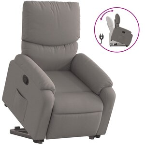 vidaXL Fauteuil inclinable taupe tissu