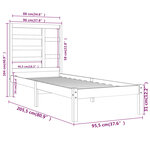 vidaXL Cadre de lit sans matelas bois massif 90x200 cm