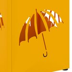 vidaXL Porte-parapluies Jaune moutarde Métal Compact Décoratif