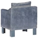 vidaXL Chaise cabriolet Gris cuir véritable