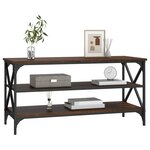 vidaXL Meuble TV Chêne marron 100x40x50 cm Bois d'ingénierie