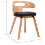 vidaXL Chaises à manger lot de 6 noir bois courbé et similicuir