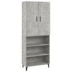 vidaXL Buffet gris béton 69 5x32 5x180 cm bois d'ingénierie