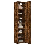 vidaXL Armoire de rangement mince chêne fumé 50x42 5x225 cm