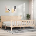 vidaXL Cadre de lit sans matelas 200x200 cm bois massif de pin
