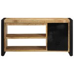 vidaXL Banc à chaussures 100x40x50 cm en bois de manguier brut