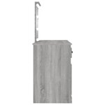 vidaXL Coiffeuse avec LED sonoma gris 130x50x132 5 cm
