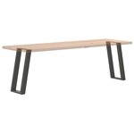 vidaXL Pieds de table console en U  2 pièces  anthracite  28 x (72-73) cm  acier