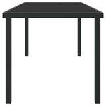 vidaXL Table de Jardin Noir 160 x 80 x 73 cm Métal