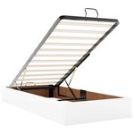 vidaXL Cadre de lit ottoman sans matelas blanc 100x200 cm similicuir