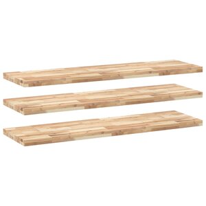vidaXL Étagères flottantes 3 Pièces 120x40x4 cm acacia massif non traité