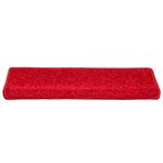 vidaXL Tapis d'escalier 30 pièces 65 x 21 x 4 cm Bordure rectangulaire rouge