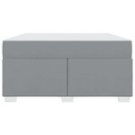 vidaXL Cadre de lit avec matelas Gris clair 160 x 200 cm tissu