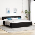 Lit à sommier avec matelas vidaXL Noir 200x200 cm en velours