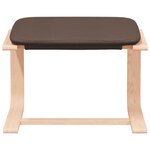 vidaXL Chaise de relaxation avec repose-pied Marron foncé Tissu