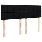 vidaXL Sommier à lattes de lit avec matelas Noir 140x200 cm Tissu