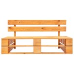 vidaXL Canapé central palette de jardin marron miel bois pin imprégné
