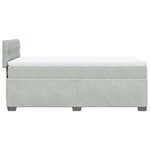 vidaXL Sommier à lattes de lit et matelas Gris clair 90x190 cm Velours