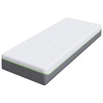 vidaXL Matelas Blanc  Gris 80 x 200 cm Mousse