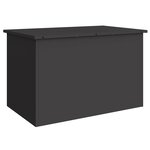 vidaXL Boîte de Rangement Extérieure Noir 80 x 50 5 x 50 cm Acier
