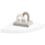vidaXL Étagère d'angle flottante Blanc 35x35x3 8 cm MDF