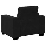 vidaXL Fauteuil noir 60 cm velours
