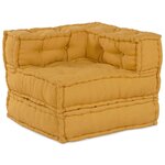 vidaXL Unité de canapé modulaire 4 Pièces Jaune Tissu