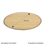 Tapis bambou 150 cm rond Naturel Clair