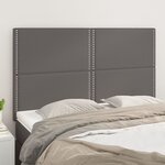 vidaXL Têtes de lit 4 Pièces Gris 72x5x78/88 cm Similicuir