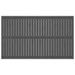 vidaXL Tête de lit murale Gris 185x3x110 cm Bois massif de pin